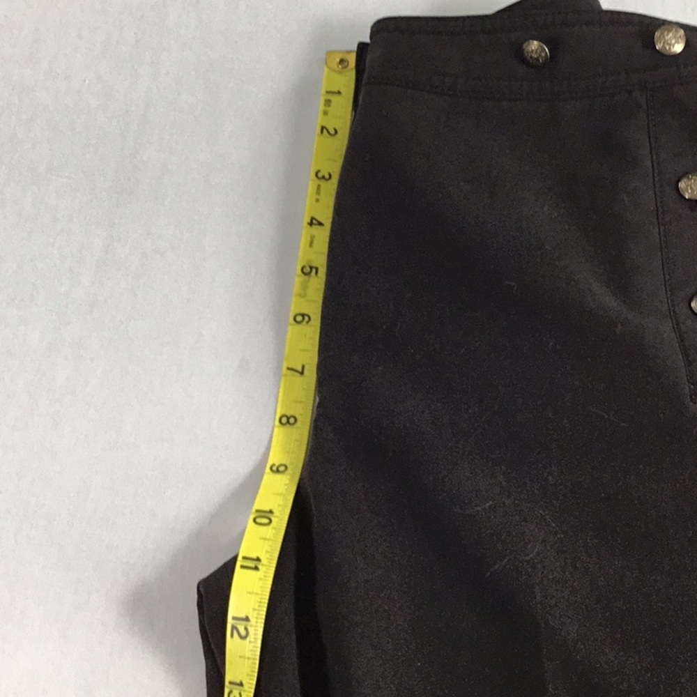 Dress Barn Nautical Black Button Wide Leg Crop Pants Professional Casual Size 14 - Picture 8 of 8